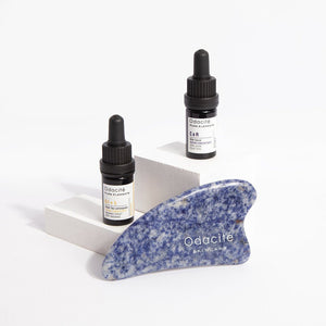 Crystal Contour Gua Sha • Blue Sodalite Beauty Tool - Odacite Sweden